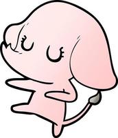 éléphant de dessin animé mignon vecteur