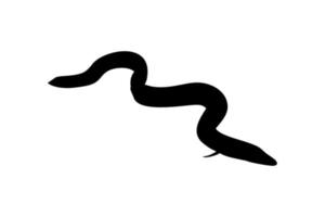 silhouette d'anguille pour le logo, le pictogramme, le site Web, les applications et/ou l'élément de conception graphique. illustration vectorielle vecteur
