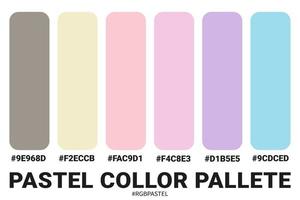 une collection de palettes de couleurs précises avec des codes, parfaites pour être utilisées par les illustrateurs vecteur