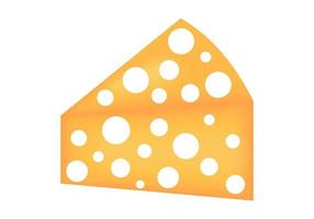 illustration de tranches de fromage avec technique de maillage vecteur