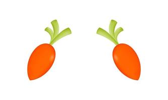 illustration de légume carotte avec technique de maillage vecteur