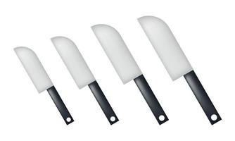 une collection d'illustrations de différentes tailles de couteaux vecteur