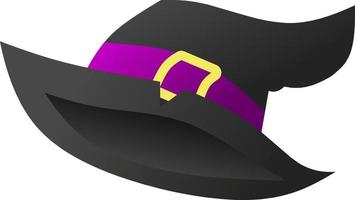 illustration vectorielle de chapeau de sorcière pour le logo, l'icône, le signe, l'article, le symbole, l'halloween, la conception ou le tour ou le traitement vecteur