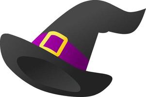 illustration vectorielle de chapeau de sorcière pour le logo, l'icône, le signe, l'article, le symbole, l'halloween, la conception ou le tour ou le traitement vecteur