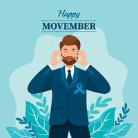 bonne journée de sensibilisation movember vecteur