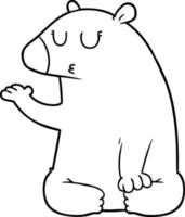 ours polaire de dessin animé vecteur