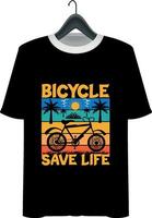 conception de t-shirt de vélo vecteur