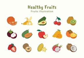 illustration de fruits sains vecteur