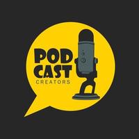 vecteur de logo de podcast