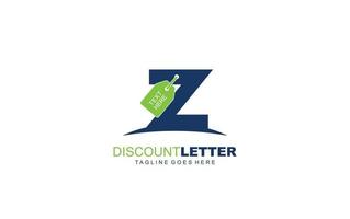 réduction du logo z pour l'entreprise de construction. illustration vectorielle de modèle de lettre pour votre marque. vecteur