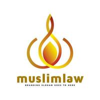 logo universel de l'islam et de la loi musulmane vecteur