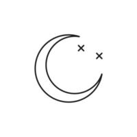 vecteur de lune pour la présentation de l'icône du symbole du site Web