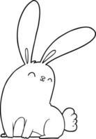 lapin de dessin animé mignon vecteur