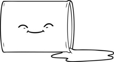 tambour à huile heureux de dessin animé vecteur