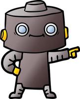 robot de personnage de dessin animé doodle vecteur