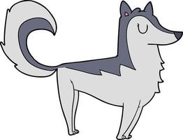 vecteur de dessin animé husky