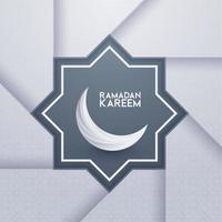 modèle de carte de voeux ramadan kareem islamique avec motif géométrique. illustration vectorielle vecteur