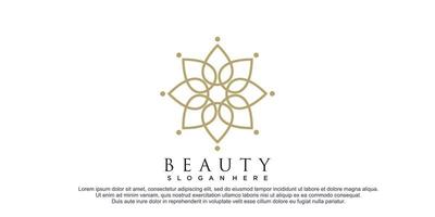 création de logo de fleur de lotus minimaliste pour spa de beauté vecteur