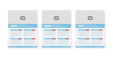 calendrier mural vectoriel 2023 ans tous les mois