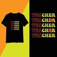 conception de t-shirt de typographie de la journée des enseignants vecteur