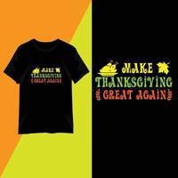 conception de t-shirt à la mode pour le jour de thanksgiving vecteur