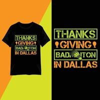 vecteur de conception de t-shirt typographie thanksgiving day