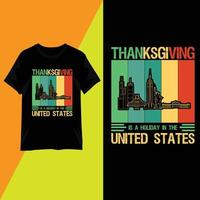 vecteur de conception de t-shirt typographie thanksgiving day