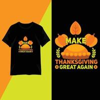 conception de t-shirt à la mode pour le jour de thanksgiving vecteur