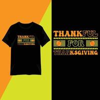 conception de t-shirt à la mode pour le jour de thanksgiving vecteur