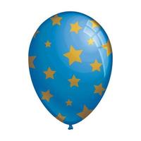 ballon hélium avec étoiles vecteur