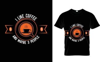 j'aime le café... t-shirt personnalisé vecteur