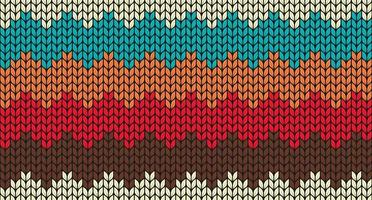couleur de motif sans couture tricoté traditionnel. textures tricotées colorées. illustration vectorielle. vecteur