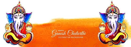 bannière du festival pour joyeux ganesh chaturthi bannière vecteur