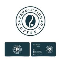 logo révolution café, adapté à toute entreprise de café. vecteur