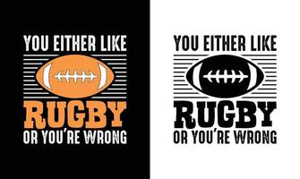 conception de t-shirt de football américain, conception de t-shirt de rugby vecteur