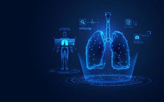 interface radiographique des poumons vecteur