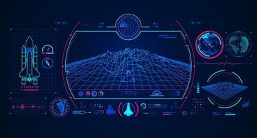 interface radar de vaisseau spatial vecteur