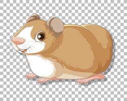 hamster en style dessin animé vecteur