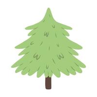 sapin de noël dans un style doodle. illustration vectorielle. arbre de noël isolé. vecteur