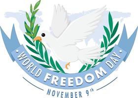 conception de bannière de la journée mondiale de la liberté vecteur