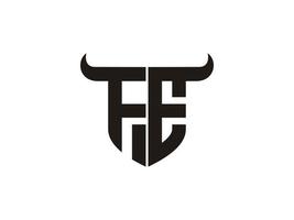 création initiale du logo fe bull. vecteur