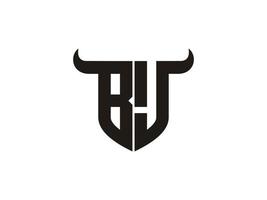 création initiale du logo bj bull. vecteur