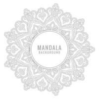 mandala décoratif avec un design de couleur grise vecteur