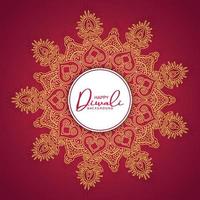 fond de carte de voeux décoratif mandala diwali vecteur