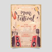 festival de fête de la musique dans un style créatif avec une conception de modèle de forme moderne vecteur