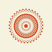 illustration vectorielle de mandala fleur asiatique orange vecteur