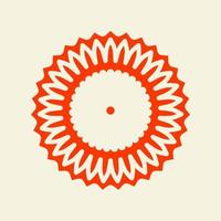 illustration vectorielle de mandala fleur asiatique orange vecteur