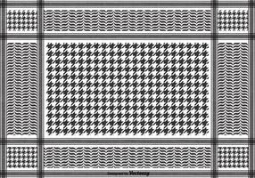 Vecteur libre pattern keffiyeh noir