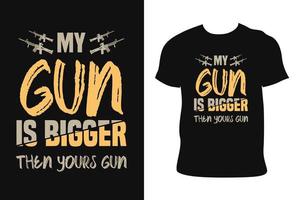 conception de t-shirt de pistolet. tee-shirt pistolet. vecteur libre de t-shirt de pistolet.