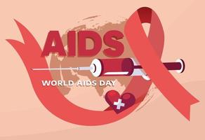 journée mondiale du sida une belle bannière vecteur